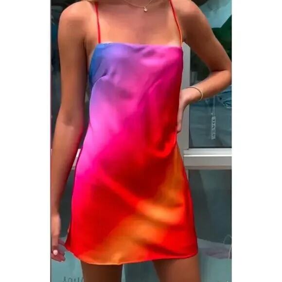 Show Me Your Mumu Dani Mini Dress in Sunset Ombre S - Picture 1 of 8